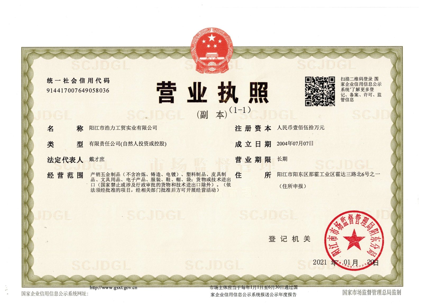 business license